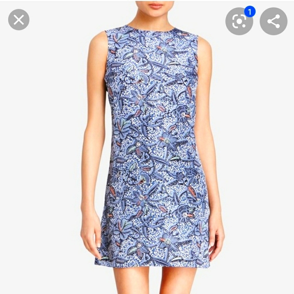 Tory Burch Silk Floral Shift Mini Dress Size 4
